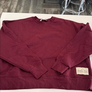 WeWoreWhat Burgundy Crewneck Sweater